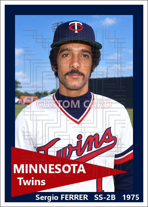 Sergio Ferrer - 1975 Minnesota Twins - choose a size & style