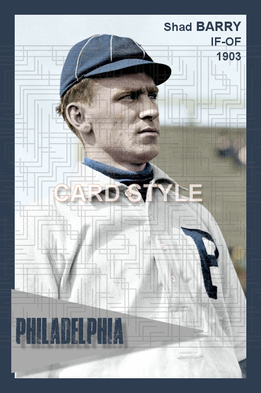 Shad Barry - 1903 Philadelphia Phillies - choose a size & style