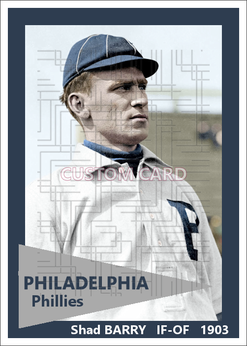 Shad Barry - 1903 Philadelphia Phillies - choose a size & style