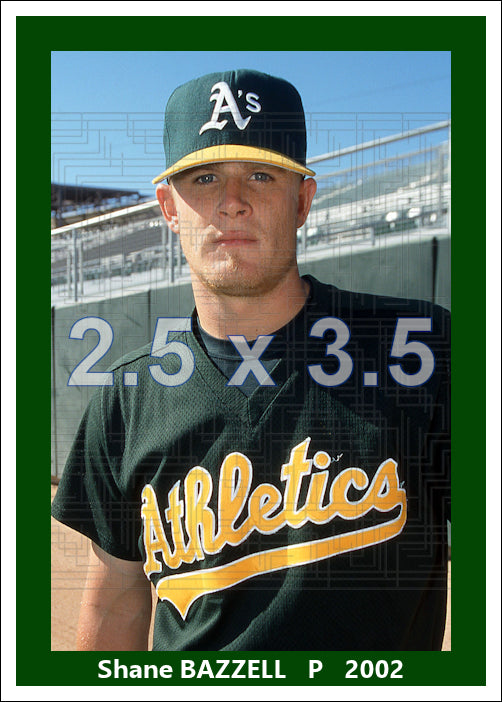 Shane Bazzell - 2002 Oakland Athletics - choose a size & style