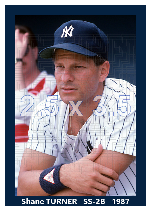 Shane Turner - 1987 New York Yankees spring training - choose a size & style