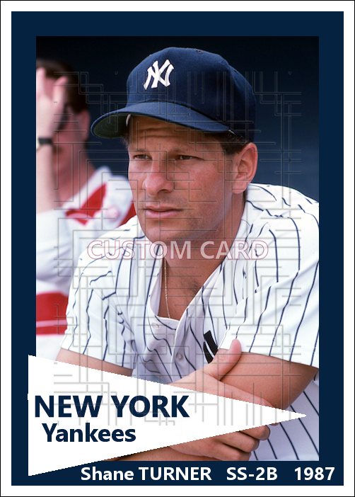 Shane Turner - 1987 New York Yankees spring training - choose a size & style
