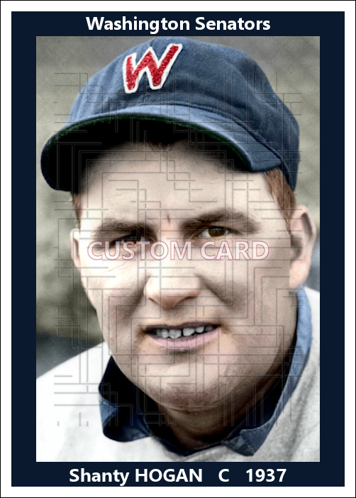 Shanty Hogan - 1937 Washington Senators - choose a size & style