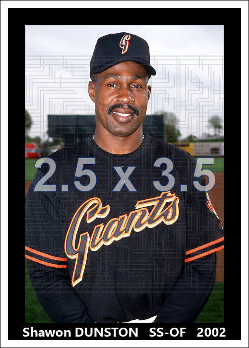 Shawon Dunston - 2002 San Francisco Giants - choose a size & style
