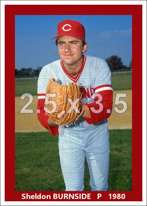 Sheldon Burnside - 1980 Cincinnati Reds - choose a size & style