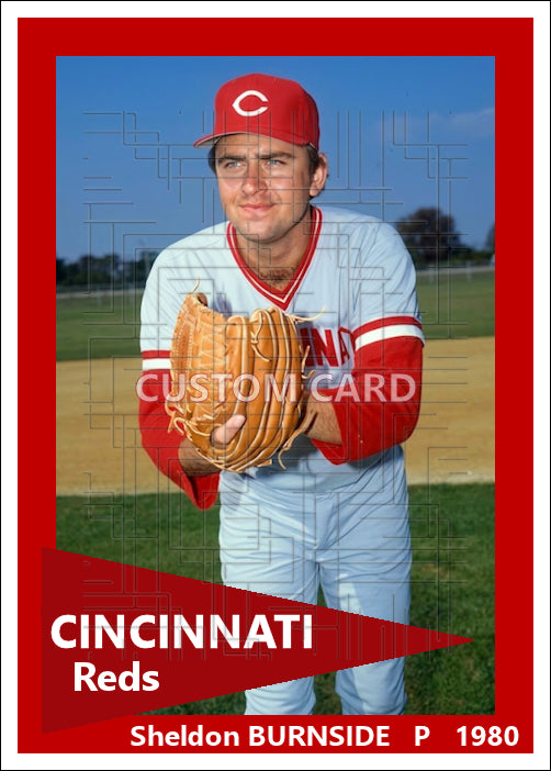 Sheldon Burnside - 1980 Cincinnati Reds - choose a size & style