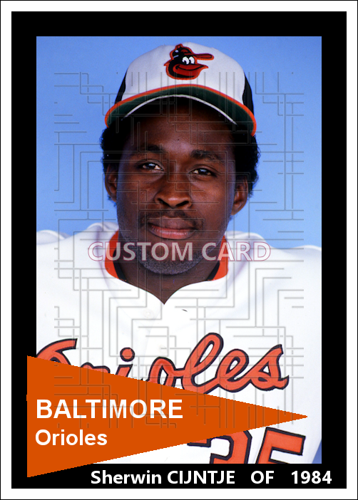 Sherwin Cijntje - 1984 Baltimore Orioles - choose a size & style