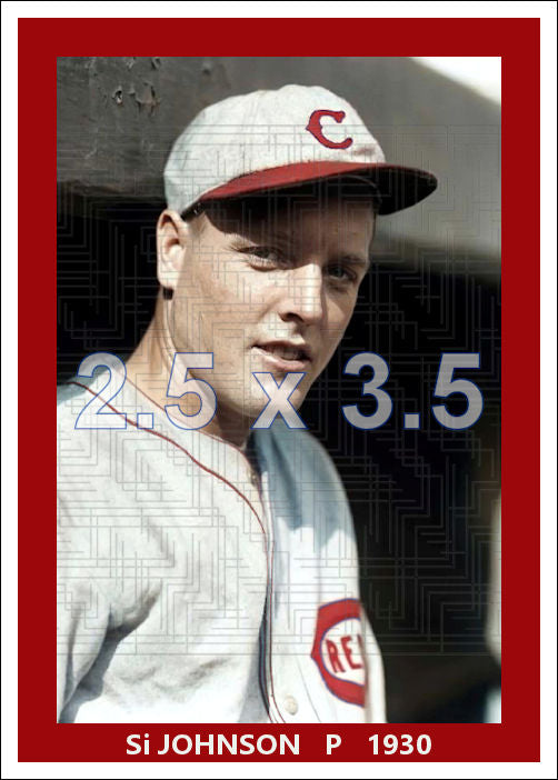 Si Johnson - 1930 Cincinnati Reds - choose a size & style