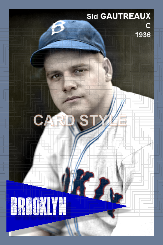 Sid Gautreaux - 1936 Brooklyn Dodgers - choose a size & style