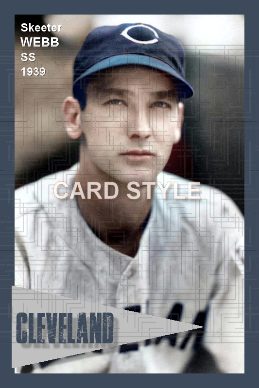 Skeeter Webb - 1939 Cleveland Indians - choose a size & style