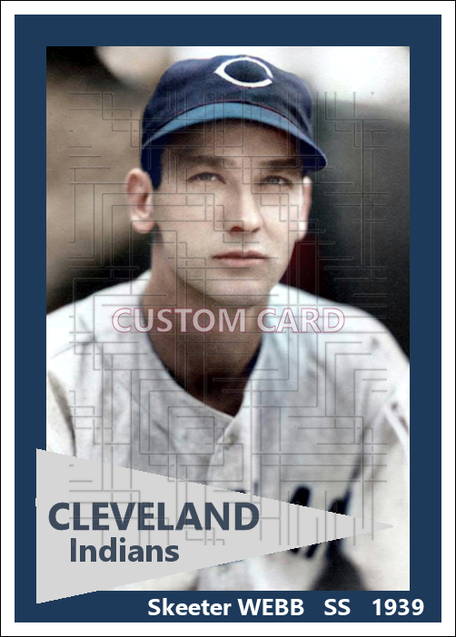 Skeeter Webb - 1939 Cleveland Indians - choose a size & style
