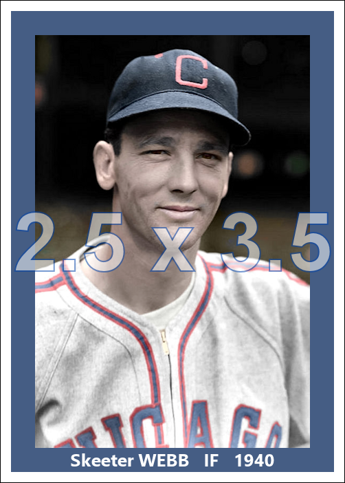 Skeeter Webb - 1940 Chicago White Sox - choose a size & style