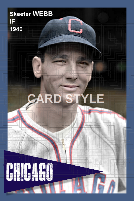 Skeeter Webb - 1940 Chicago White Sox - choose a size & style