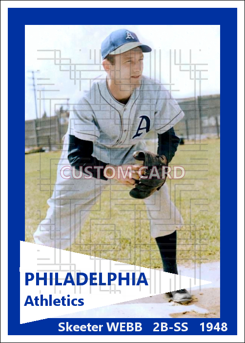 Skeeter Webb - 1948 Philadelphia Athletics - choose a size & style
