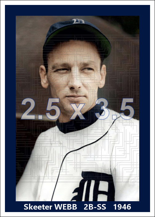 Skeeter Webb - 1946 Detroit Tigers - choose a size & style