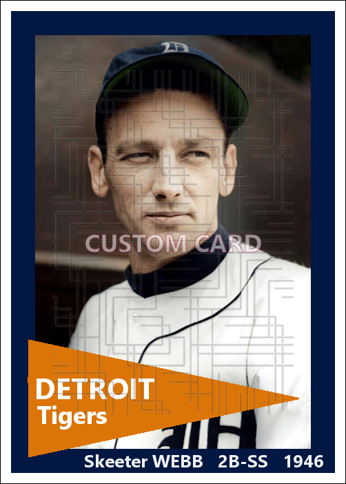 Skeeter Webb - 1946 Detroit Tigers - choose a size & style