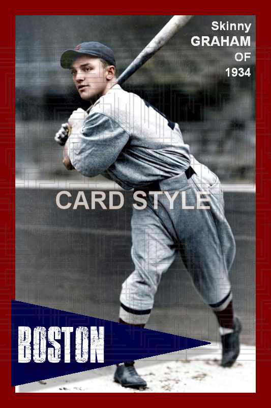 Skinny Graham - 1934 Boston Red Sox - choose a size & style