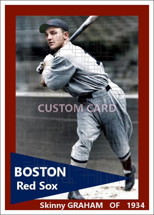 Skinny Graham - 1934 Boston Red Sox - choose a size & style