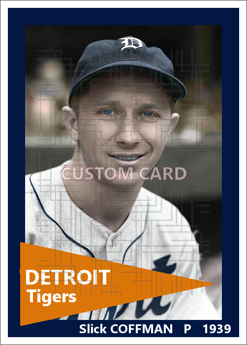 Slick Coffman - 1939 Detroit Tigers - choose a size & style