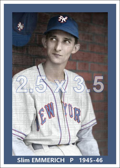 Slim Emmerich - 1945-46 New York Giants - choose a size & style