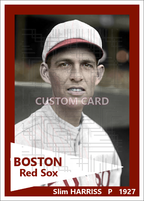 Slim Harriss - 1927 Boston Red Sox - choose a size & style