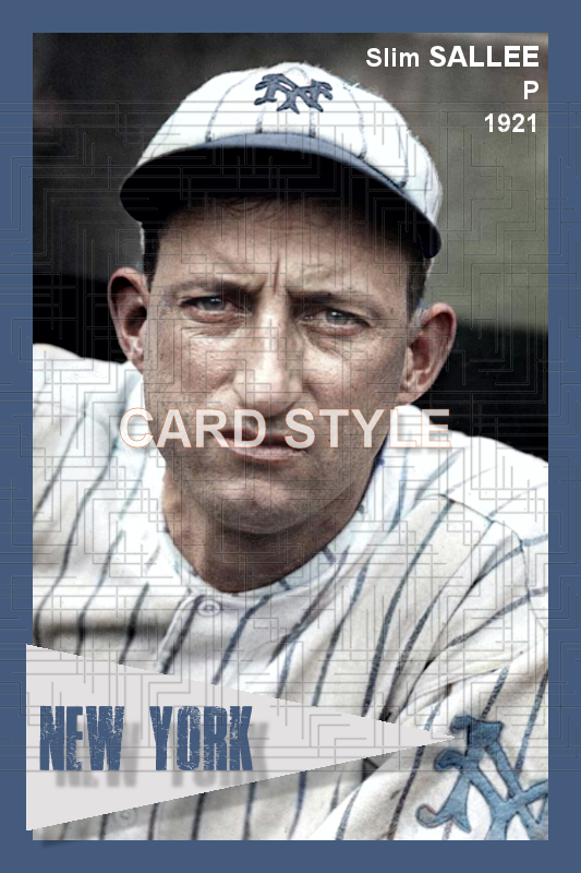 Slim Sallee - 1921 New York Giants - choose a size & style