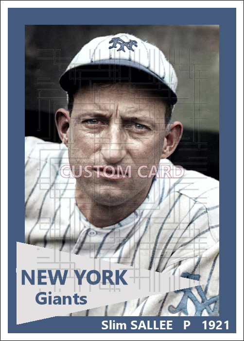 Slim Sallee - 1921 New York Giants - choose a size & style