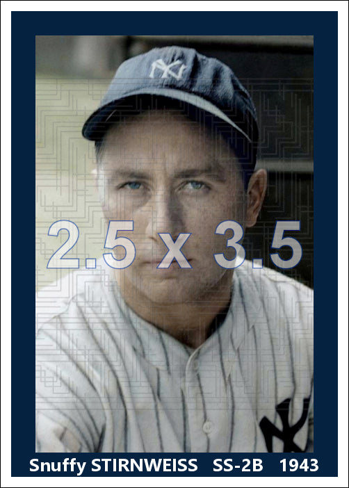 Snuffy Stirnweiss - 1943 New York Yankees - choose a size & style