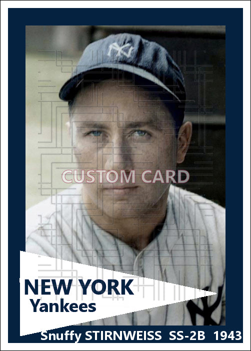 Snuffy Stirnweiss - 1943 New York Yankees - choose a size & style