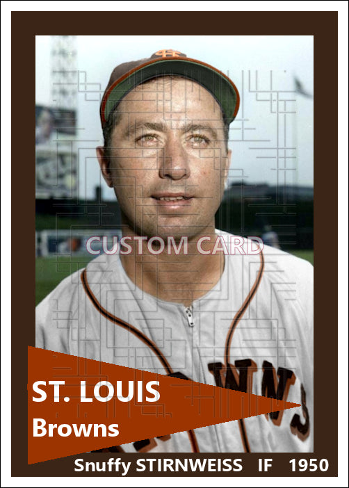 Snuffy Stirnweiss - 1950 St. Louis Browns - choose a size & style