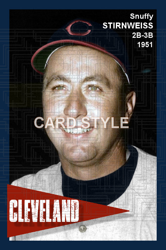 Snuffy Stirnweiss - 1951 Cleveland Indians - choose a size & style