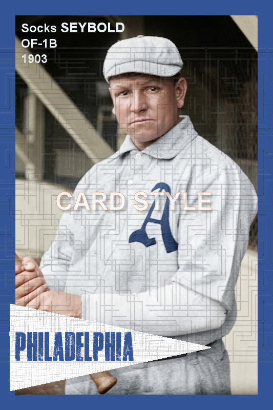 Socks Seybold - 1903 Philadelphia Athletics - choose a size & style