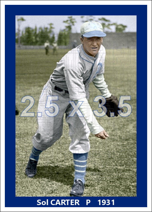 Sol Carter - 1931 Philadelphia Athletics - choose a size & style