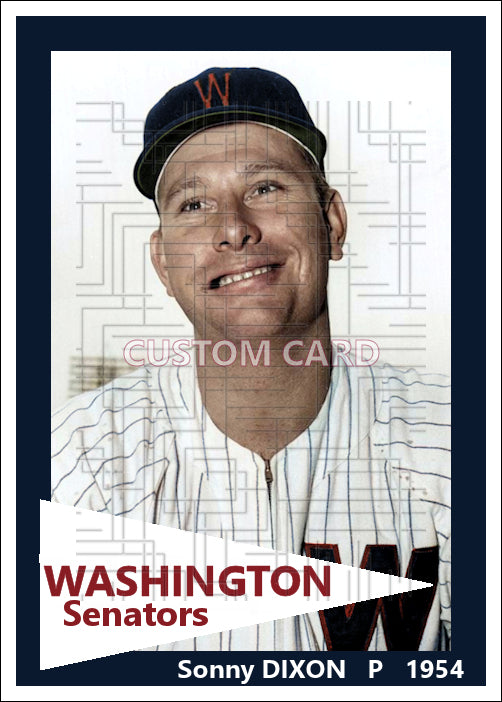 Sonny Dixon - 1954 Washington Senators - choose a size & style