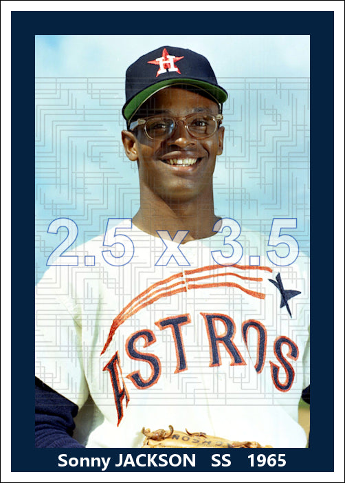 Sonny Jackson - 1965 Houston Astros - pose A - choose a size & style