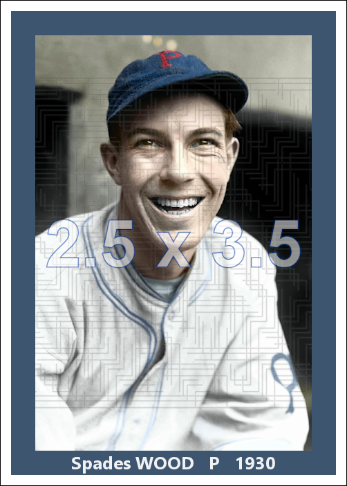 Spades Wood - 1930 Pittsburgh Pirates - choose a size & style