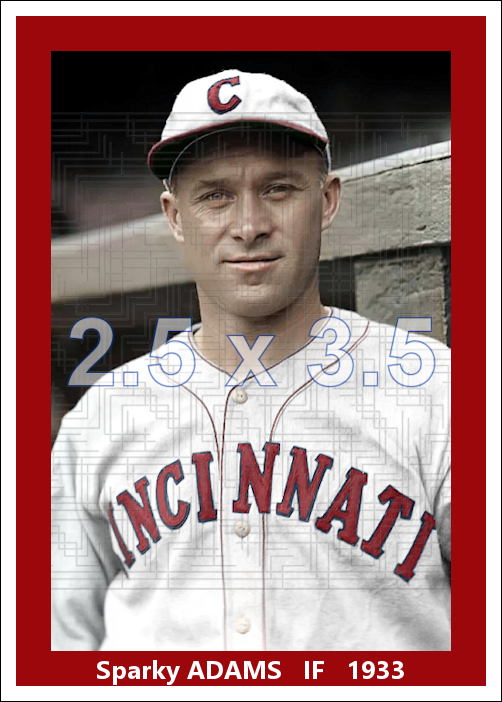 Sparky Adams - 1933 Cincinnati Reds - choose a size & style