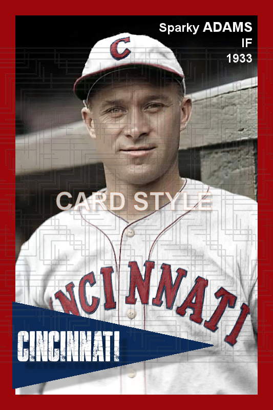 Sparky Adams - 1933 Cincinnati Reds - choose a size & style