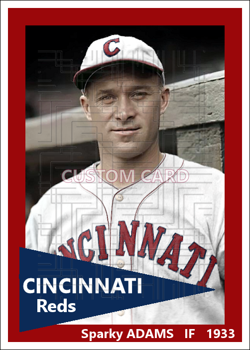 Sparky Adams - 1933 Cincinnati Reds - choose a size & style