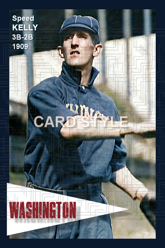 Speed Kelly - 1909 Washington Senators - choose a size & style