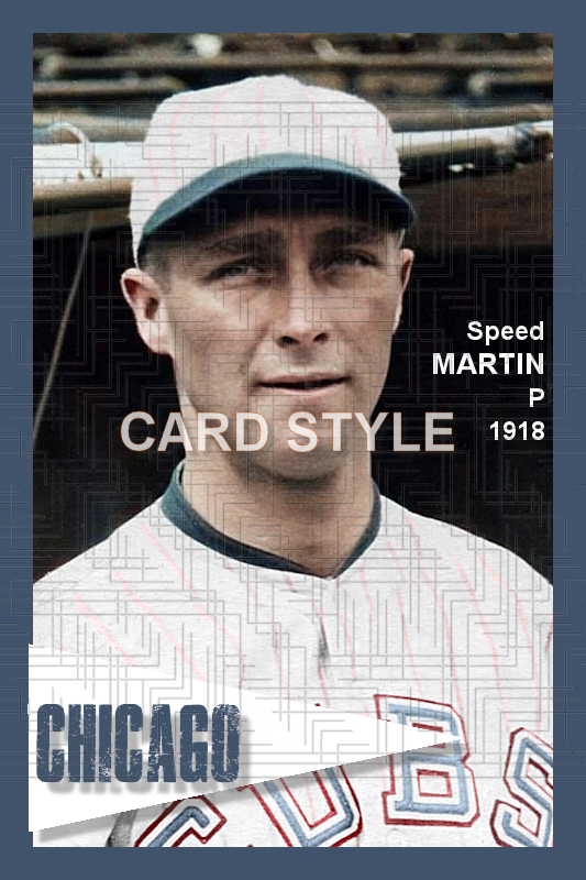 Speed Martin - 1918 Chicago Cubs - choose a size & style