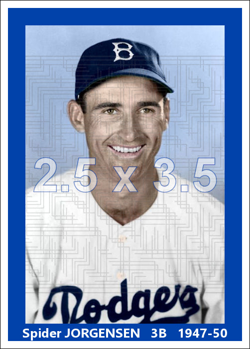 Spider Jorgensen - 1947-50 Brooklyn Dodgers - choose a size & style