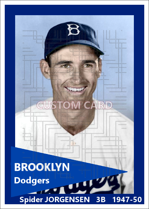 Spider Jorgensen - 1947-50 Brooklyn Dodgers - choose a size & style