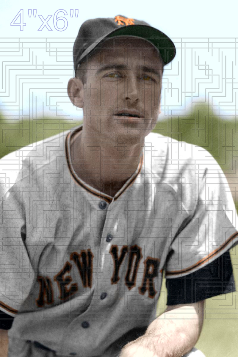 Spider Jorgensen - 1950 New York Giants - choose a size & style