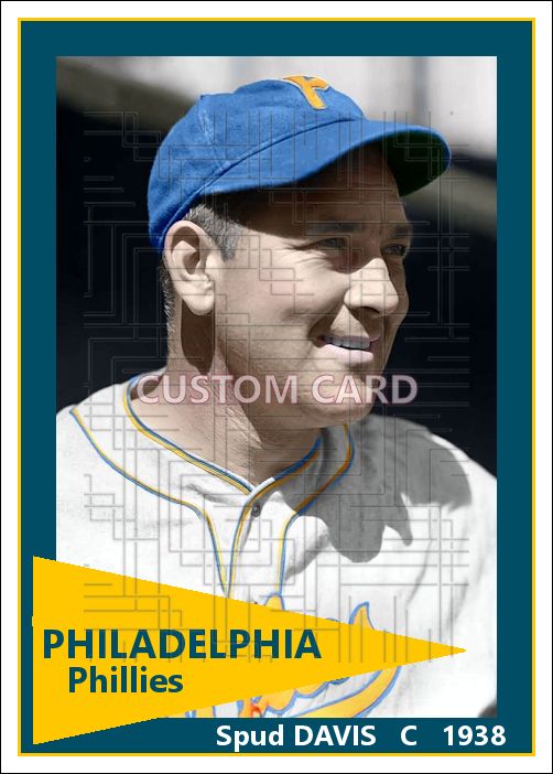 Spud Davis - 1938 Philadelphia Phillies - choose a size & style