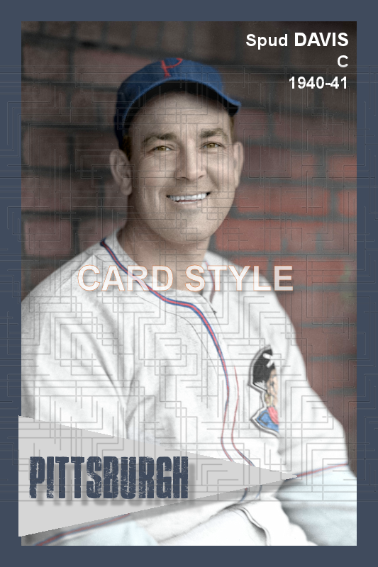 Spud Davis - 1940-41 Pittsburgh Pirates - choose a size & style