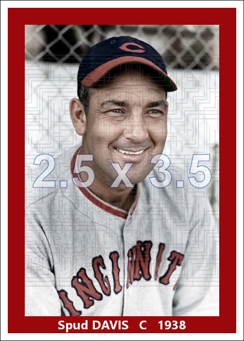Spud Davis - 1938 Cincinnati Reds - choose a size & style