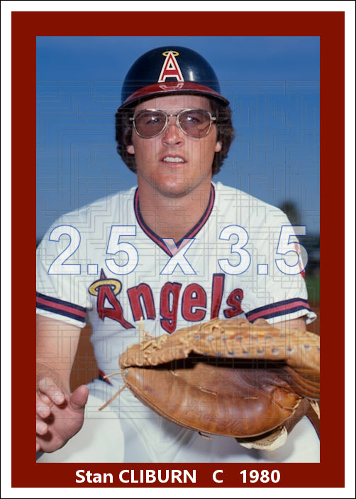 Stan Cliburn - 1980 California Angels - choose a size & style