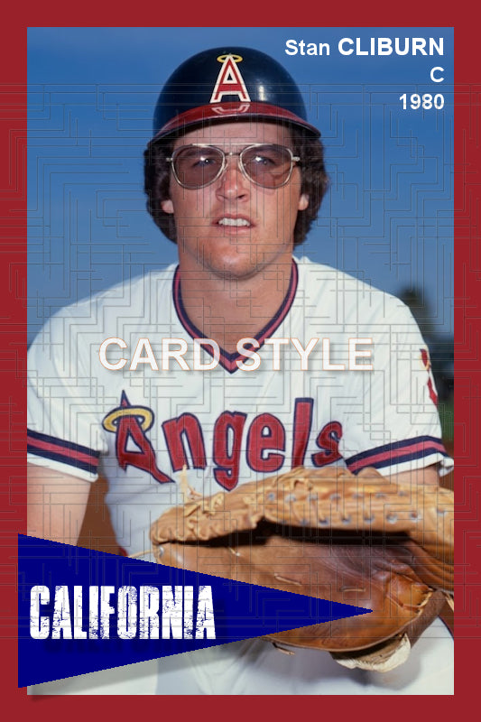 Stan Cliburn - 1980 California Angels - choose a size & style