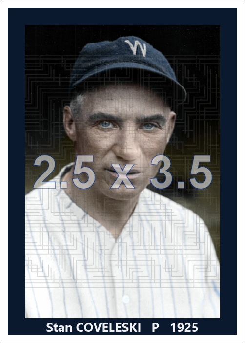Stan Coveleski - 1925 Washington Senators - choose a size & style